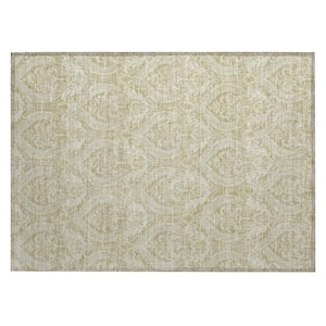 Chantille ACN572 Beige 1 ft. 8 in. x 2 ft. 6 in. Machine Washable Indoor/Outdoor Geometric Area Rug