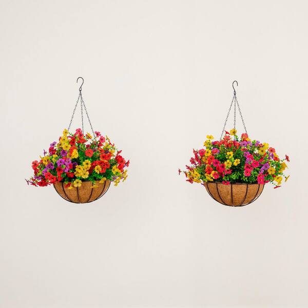 Nearly Natural 24 in. Multi-Colored UV Resistant Artificial Daisy