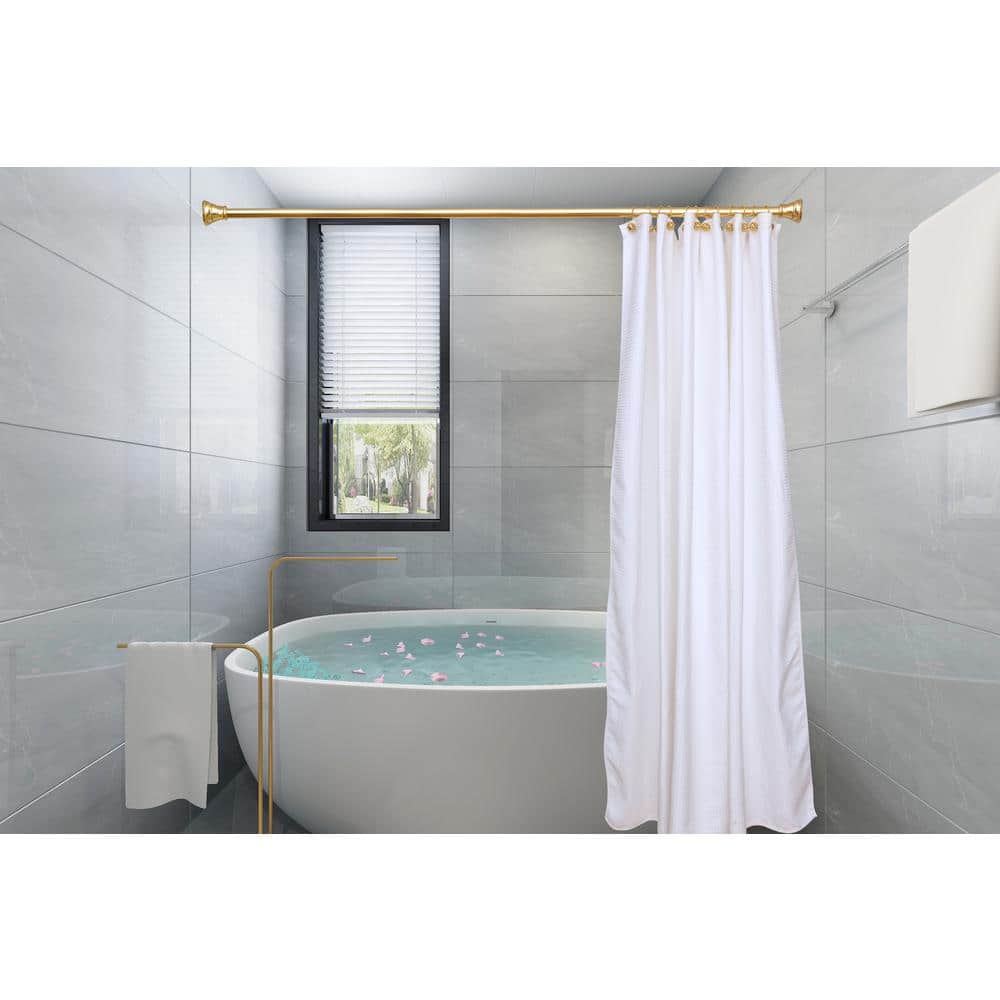 Gold Heavy-Duty Rust-Resistant Metal Shower Curtain Hooks Set of 12