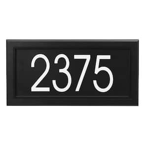 Modern Rectangular Black Address Plaque