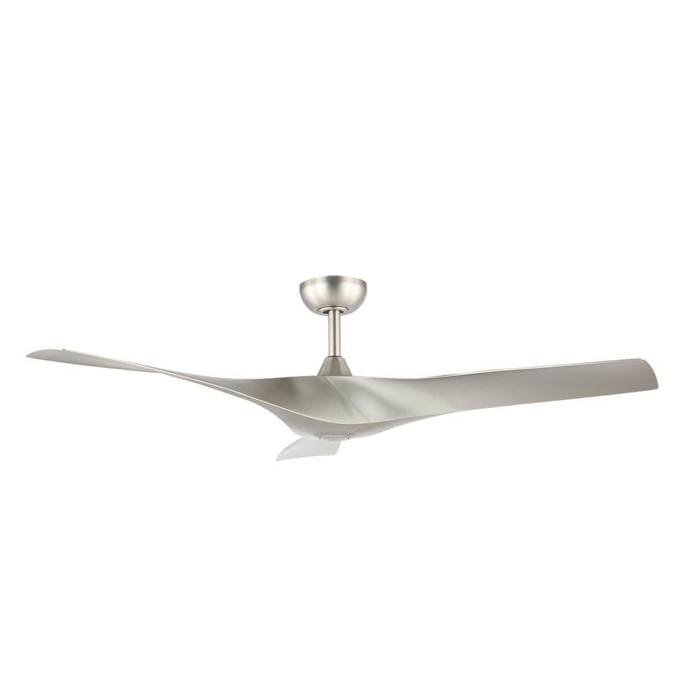 WINGBO 52 in. IndoorDC Ceiling Fan without Lights, Brushed Nickel Ceiling  fan with Remote WBCF-Q014-NI - The Home Depot