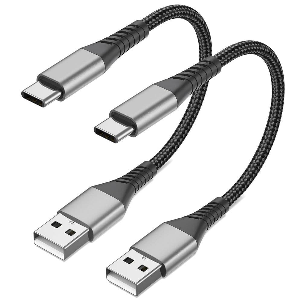 2 Pack Short USB C Cable Fast Charging USB A to USB C Braided Cord 3A for iPhone 15 16 17 Samsung Pixel price history on PriceWatchPro