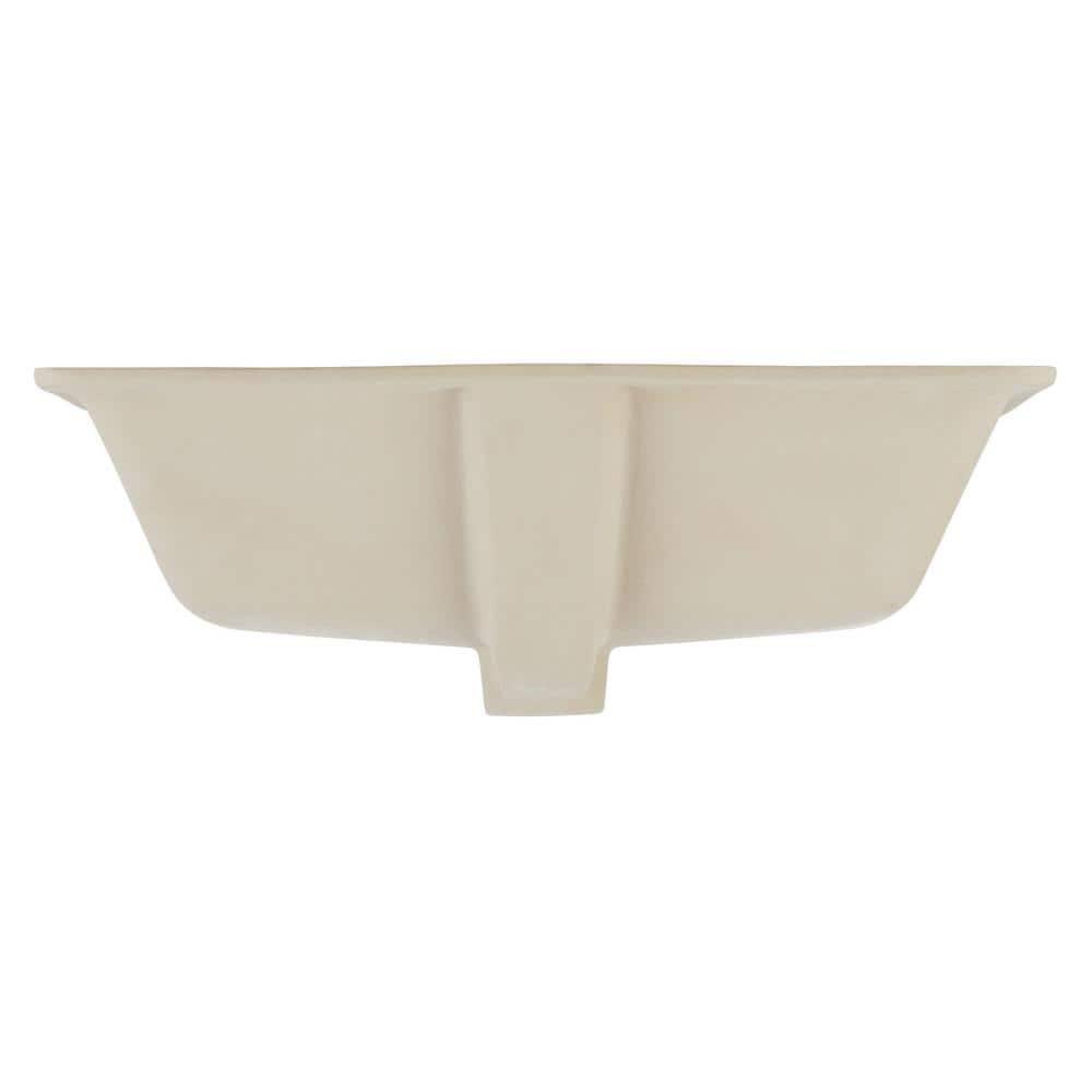 Sawgrass White Rectangular Ceramic Undermount Bathroom Sink