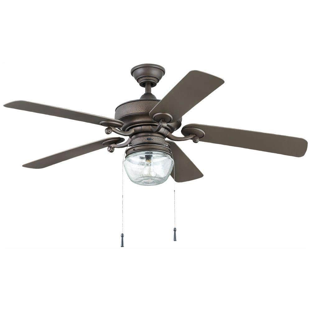 Home Decorators Collection Bromley 52 In Led Indoor Outdoor Bronze Ceiling Fan With Light Kit 34346 The Home Depot