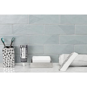Ace Blue 2 in. x 8 in. x 9 mm Polished Ceramic Subway Wall Tile (38 pieces / 5.38 sq. ft. / case)