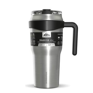 HYDRAFLOW Capri 40 oz. Navy Dark Blue Stainless Steel Vacuum Insulated  Tumbler with Handle 267341 - The Home Depot