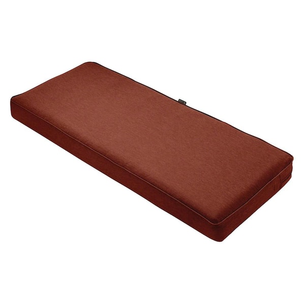 Classic Accessories Montlake FadeSafe Heather Henna 48 in. x 18 in. Outdoor Bench Cushion