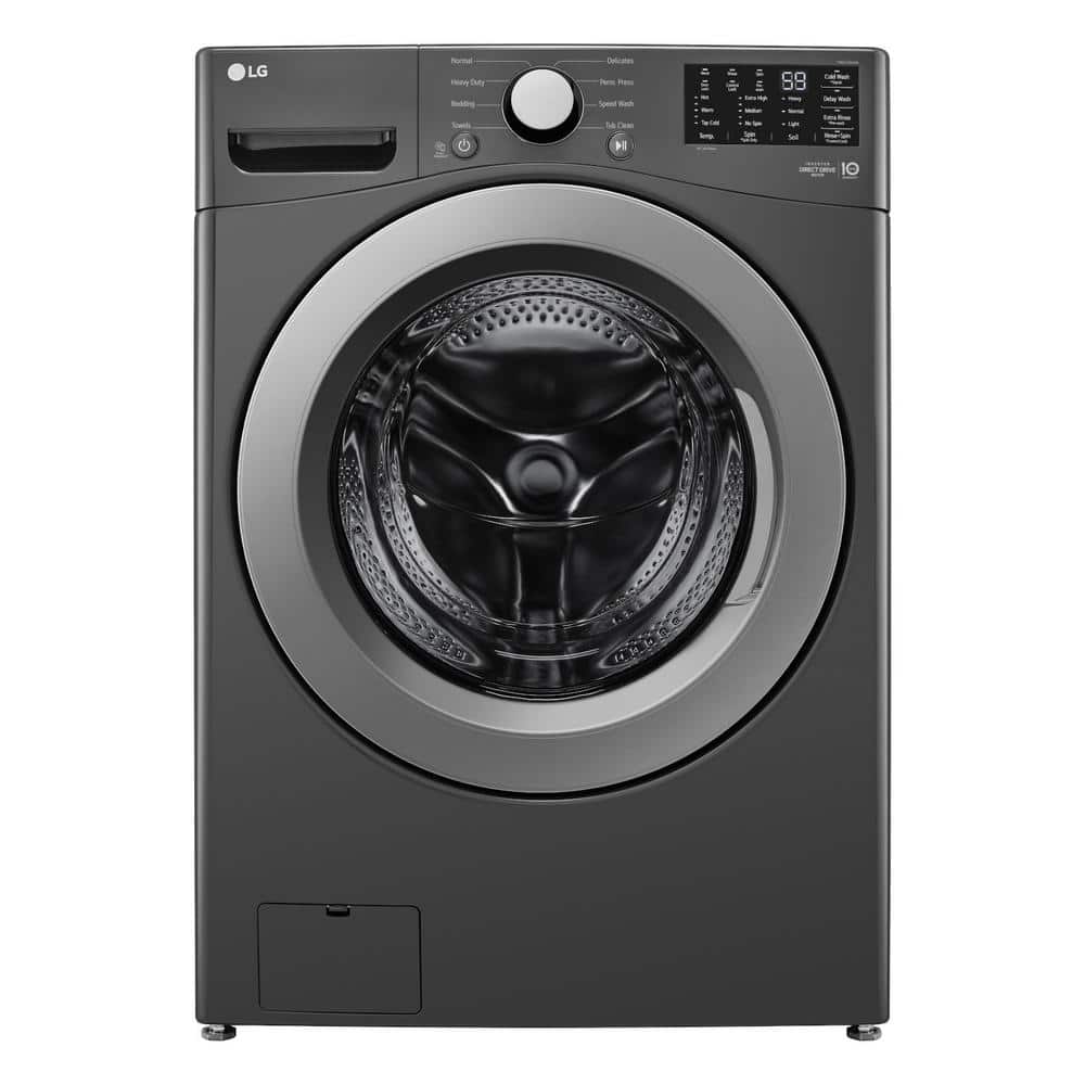 5.0 cu. ft. Stackable Front Load Washer in Middle Black with 6 Motion Cleaning Technology