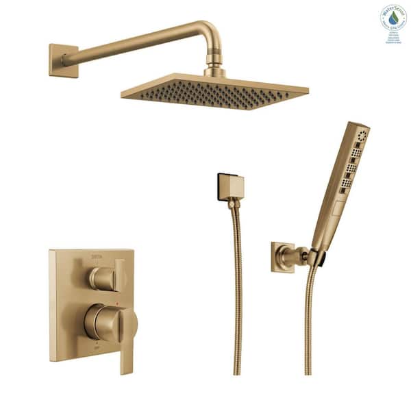 Delta Ara Gold Double Handle 4-Spray Shower Faucet 2.5 GPM with