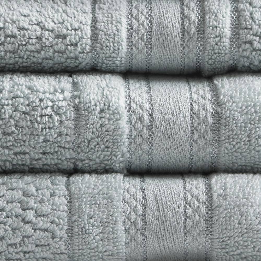 Silver Fast-Drying Cotton 6-Piece Towel Set