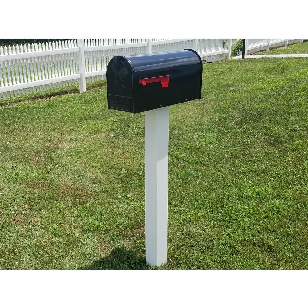 White Vinyl 42-Inch Mailbox Post Sleeve