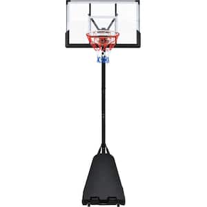 Portable Basketball Hoop Basketball System with 8 ft. x 10 ft. Height Adjustment and LED Light