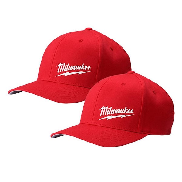 Milwaukee Small/Medium Red Fitted Hat (2-Pack) 504R-SM-X2 - The Home Depot