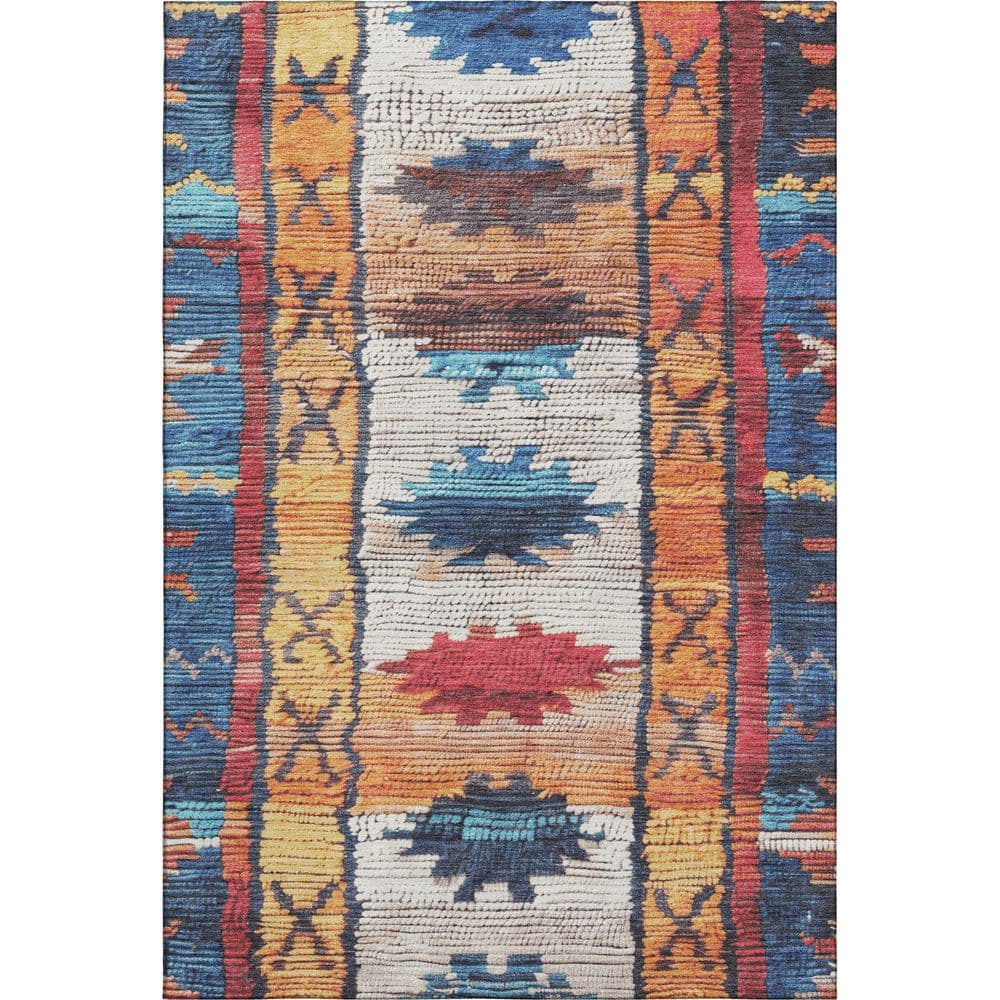 Mayfield Premium Machine Washable Abstract AMF1946 Navy 9 ft. x 12 ft. Area Rug price history on PriceWatchPro