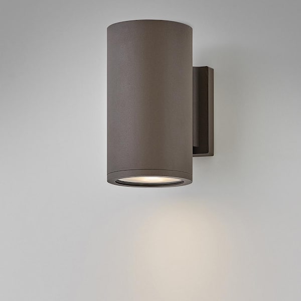 HINKLEY Silo 1-Light Architectural Bronze Hardwired Outdoor Wall Lantern Sconce