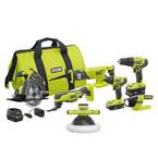 ONE+ 18V Cordless 6-Tool Combo Kit with (2) Batteries, Charger, Bag with 10 in. Orbital Buffer