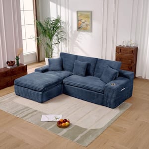Seafuloy 4-Seats Modular Sectional 98 in. W Armless Fabric L