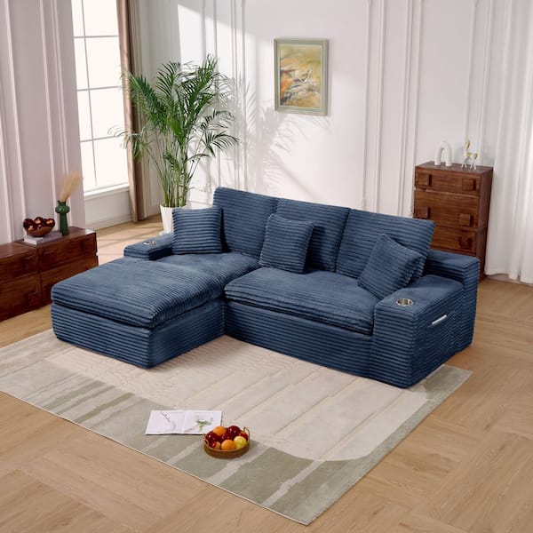 L型ソファー Seafuloy 4-Seats Modular Sectional 98 in. W Armless Fabric L