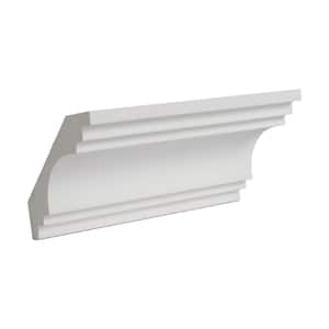 2-3/4 in. x 2-3/4 in. x 6 in. Long Plain Polyurethane Crown Moulding Sample