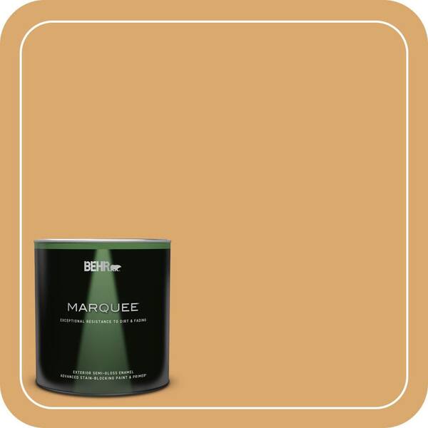 BEHR MARQUEE 1 qt. #ICC-70 Flower Field Semi-Gloss Enamel Exterior Paint & Primer