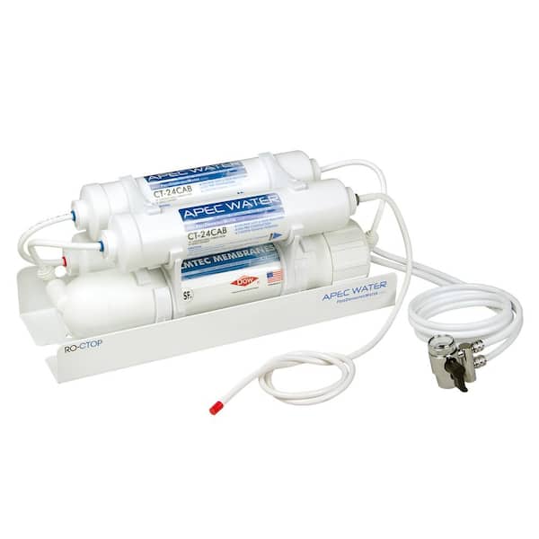 APEC Water Systems Ultimate Counter Top Reverse Osmosis Water Filtration System 90 GPD 4-Stage Portable and Installation-Free