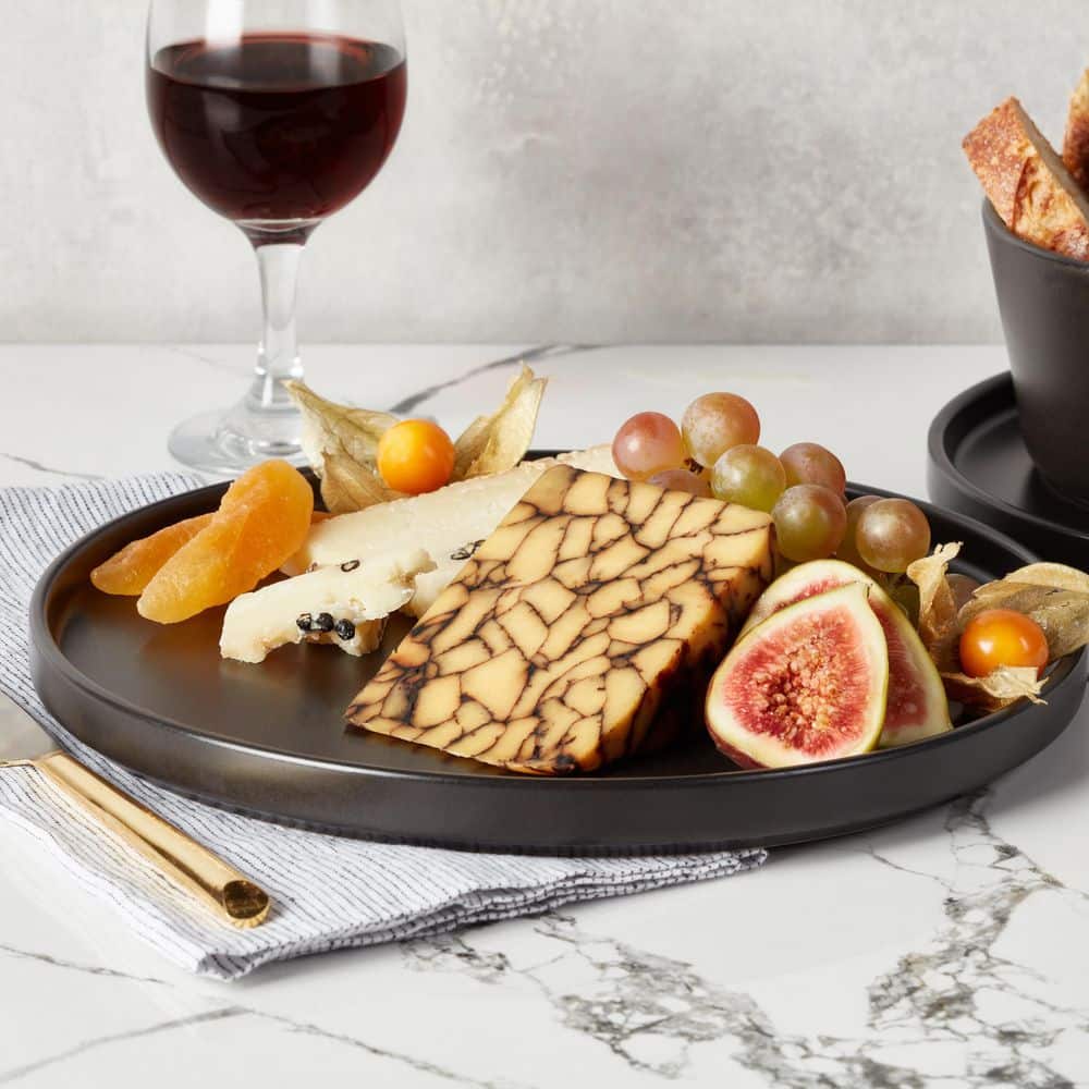 Matte Black Porcelain 16-Piece Outdoor Dinnerware Set