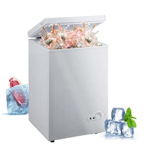 21.06 in. W 3.5 cu.ft. Freezer Manual Defrost Chest Freezer with Adjustable Thermostat in White
