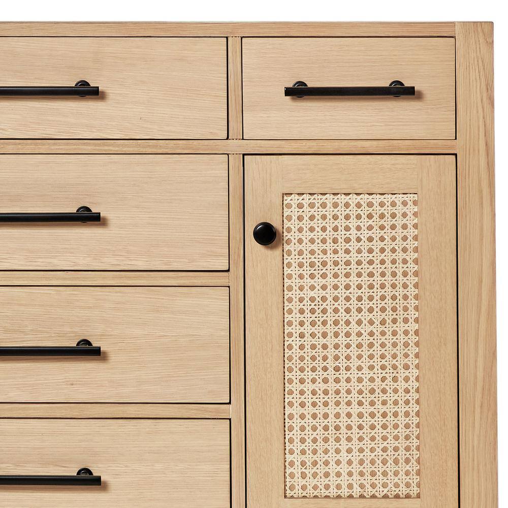 Camila 49" Light Brown Wood Single Sink Bathroom Vanity with White Quartz Top