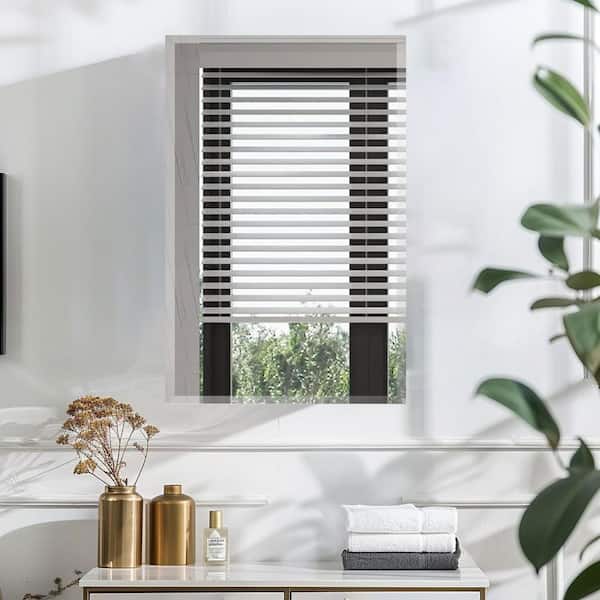 15 in. W x 26 in. H Rectangular Aluminum Recessed/Surface Mount Medicine Cabinet with Mirror, Adjustable Shelves