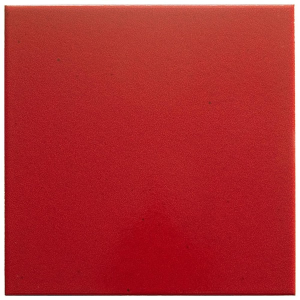 Monocolor Premium Rojo Volcan 7-7/8 in. x 7-7/8 in. Ceramic Floor and Wall Take Home Tile Sample