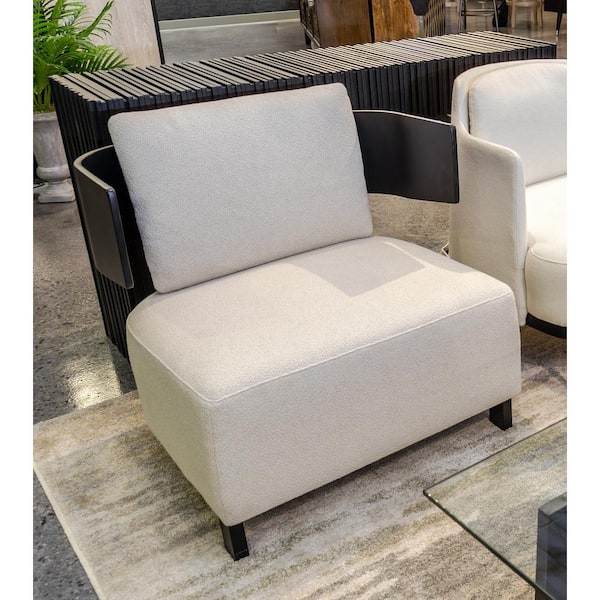Cradle 31 in. Alabaster White Accent Chair by Mikel Welch