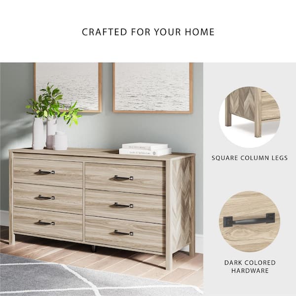 signature design by ashley rustic 6 drawer dresser Drystan 6 Drawer Dresser