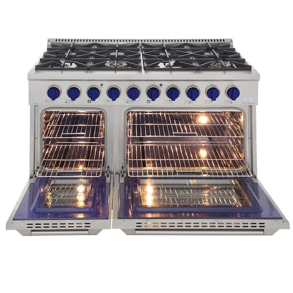 https://images.thdstatic.com/productImages/6ae44c76-af5a-45fb-9cc3-b670c026b375/svn/stainless-steel-mueller-double-oven-gas-ranges-gr-670b-77_600.jpg
