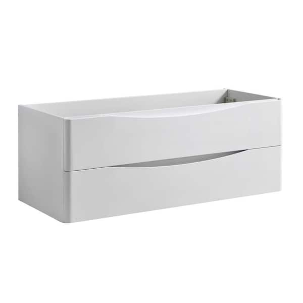 Fresca Tuscany 48 in. Modern Wall Hung Bath Vanity Cabinet Only in Glossy White