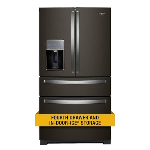 Whirlpool 26 cu. ft. French Door Refrigerator in Fingerprint Resistant Black Stainless