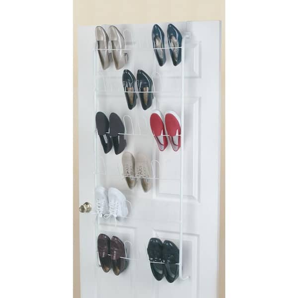 Organize It All Over-The-Door 18 Pair Hanging Wire Shoe Rack Scarf Purses Rack 