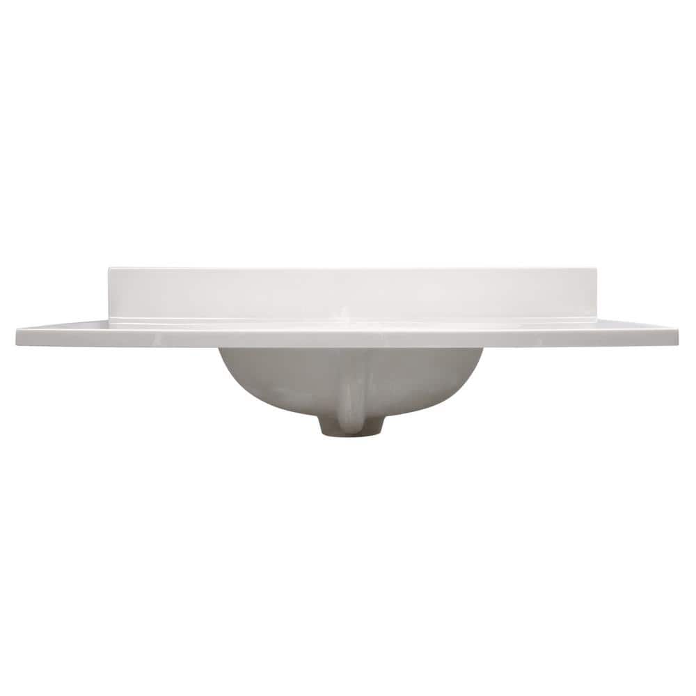 Ivory Swirl 37-Inch Cultured Marble Vanity Top with Backsplash