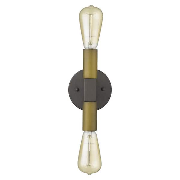 8.25 in. Yellow Indoor Hardwired Sconce with No Bulbs Included