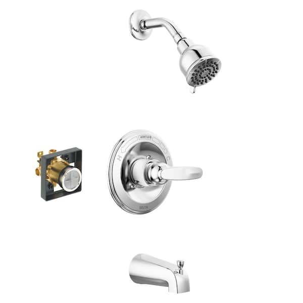Foundations Single Handle 2-Spray Tub and Shower Faucet 1.75 GPM in Chrome Valve Included