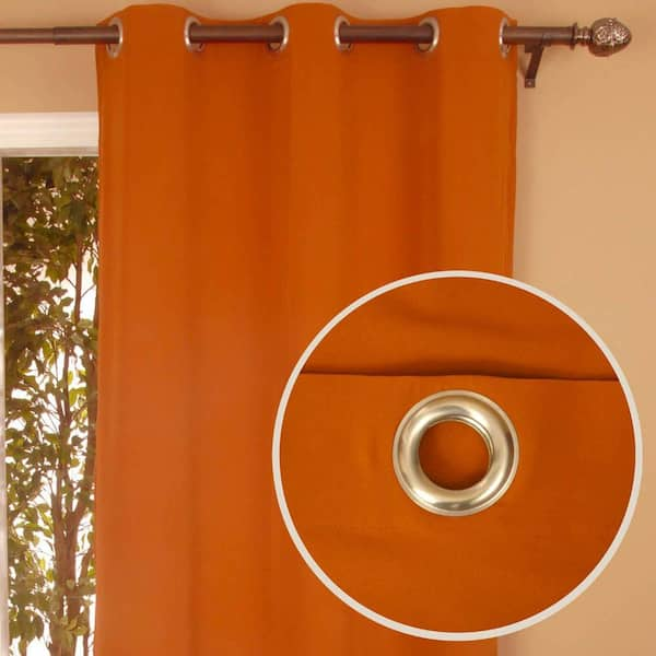 Home Decorators Collection Sheer Bela Terracotta Grommet Curtain-DISCONTINUED