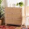 Baxton Studio Elsbeth Oak and Natural Brown 3-Drawer Storage Cabinet 227-12953-HD