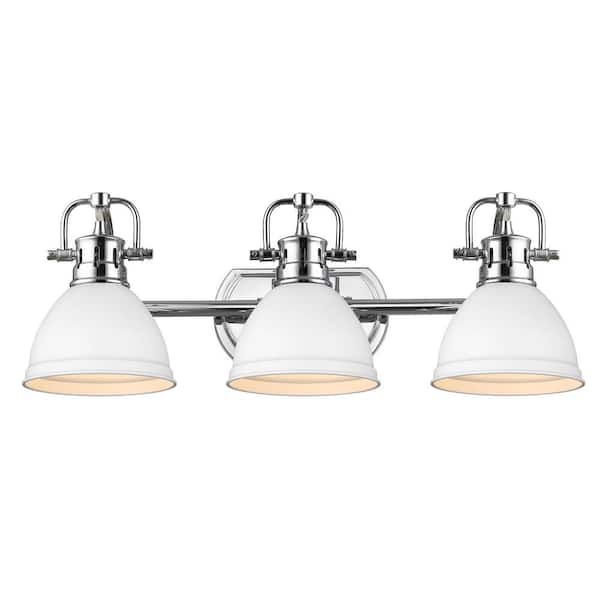 Duncan 8.125 in. 3-Light Chrome Vanity Light