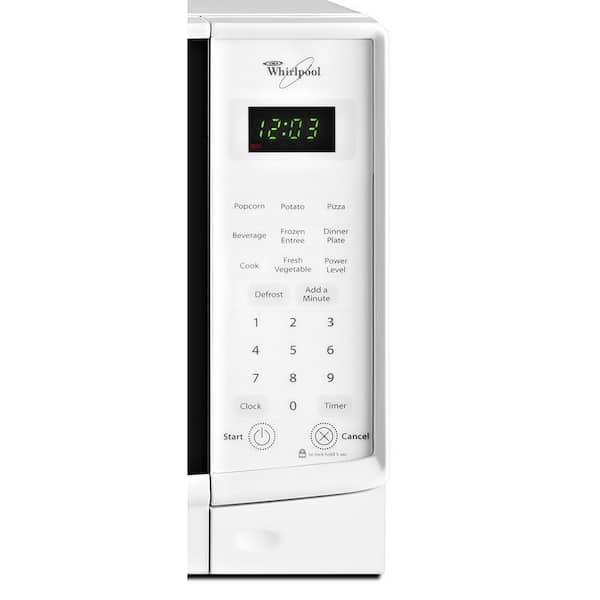 Whirlpool WMC10007AW 0.7 cu. ft. Countertop Microwave Oven with 700 Watts,  10 Power Levels, Removable Glass Turntable, Control Lock, Electronic Touch  Controls, and ADA Compliant: White