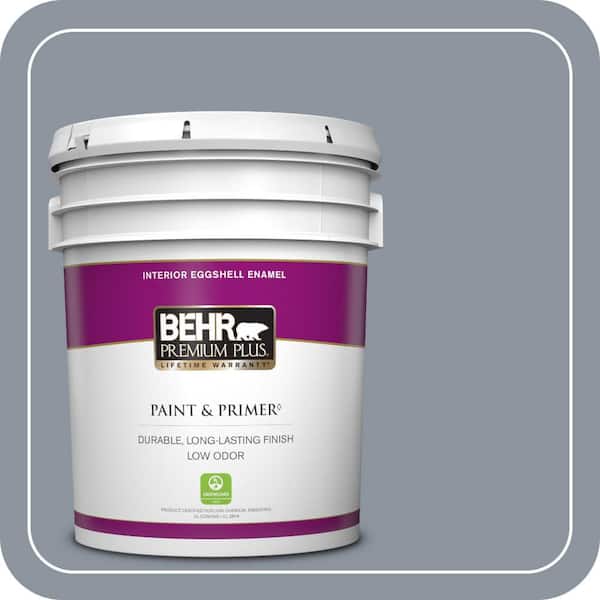 BEHR PREMIUM PLUS 5 gal. #BXC-88 Cool December Eggshell Enamel Low Odor Interior Paint & Primer