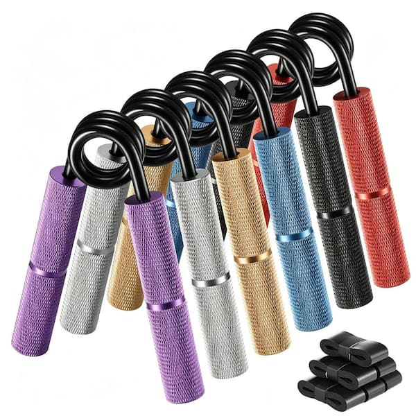 6-Pack Grip Strength Trainer Set, Wrist Forearm Strengthener with Grip Tape for Strength Training, Injury Recovery