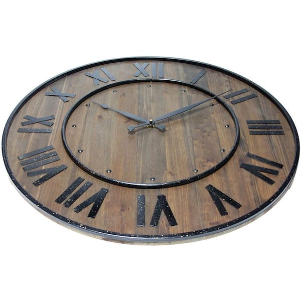 art for the home 24 in. x 24 in. Timepiece Tree Clock Wooden Wall Art  113211 - The Home Depot