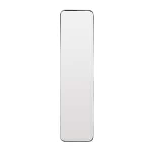 48 in. x 12 in. Rectangle Framed Black Wall Mirror with Thin Frame
