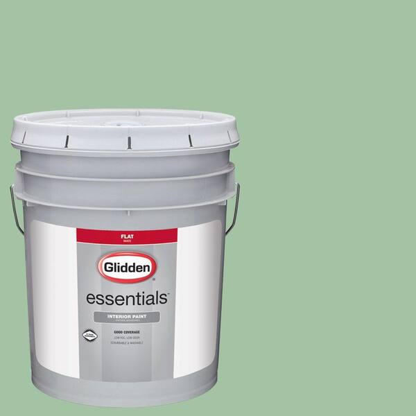 Glidden Essentials 5 gal. #HDGG59 Sea Glass Green Flat Interior Paint