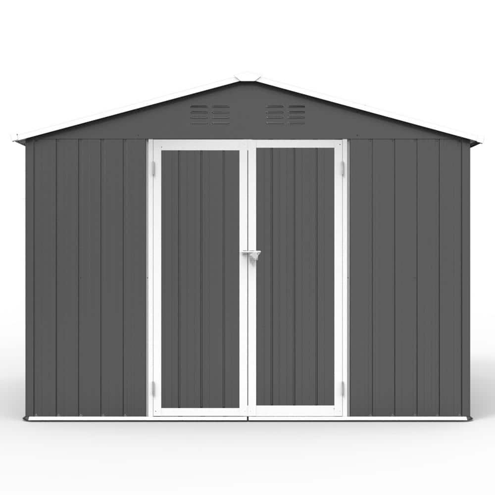 6 ft. x 8 ft. Outdoor Metal Storage Sheds with Double Door and Vents