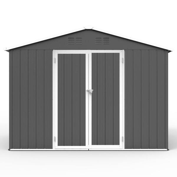 6 ft. x 8 ft. Outdoor Metal Storage Sheds with Double Door and Vents